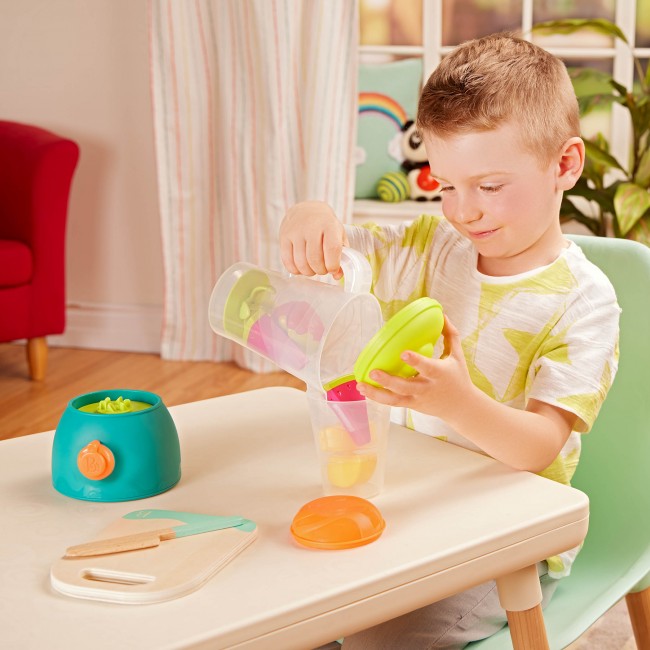 Blender z owocami i akcesoriami Mini Chef B. Toys - Fruity Smoothie Playset