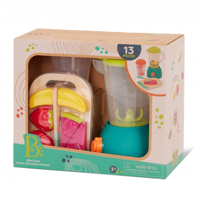 Blender z owocami i akcesoriami Mini Chef B. Toys - Fruity Smoothie Playset