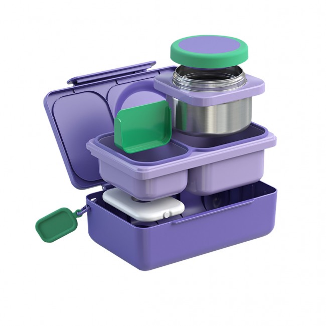 Lunchbox z termosem OmieBox Up OMIE - Galaxy Purple