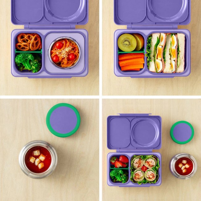 Lunchbox z termosem OmieBox Up OMIE - Galaxy Purple