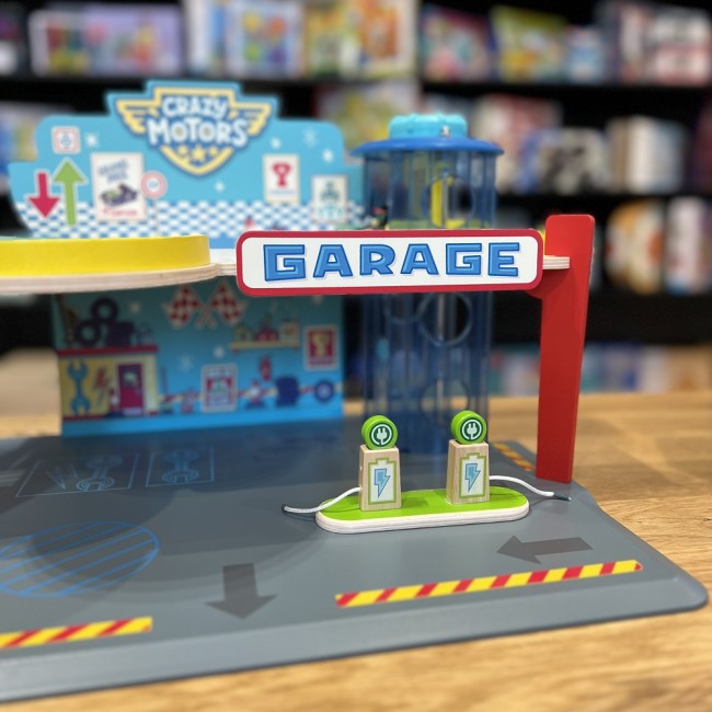 Drewniany garaż Djeco - Crazy Motors
