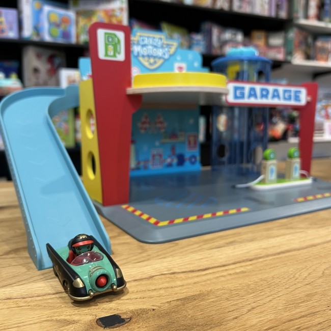 Drewniany garaż Djeco - Crazy Motors