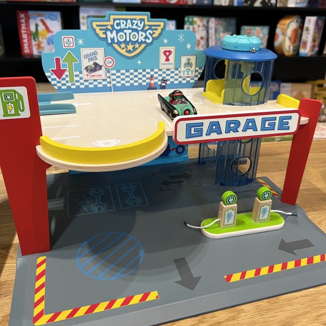 Drewniany garaż Djeco - Crazy Motors