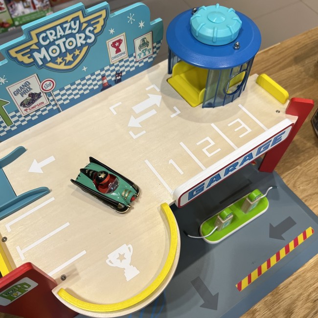 Drewniany garaż Djeco - Crazy Motors