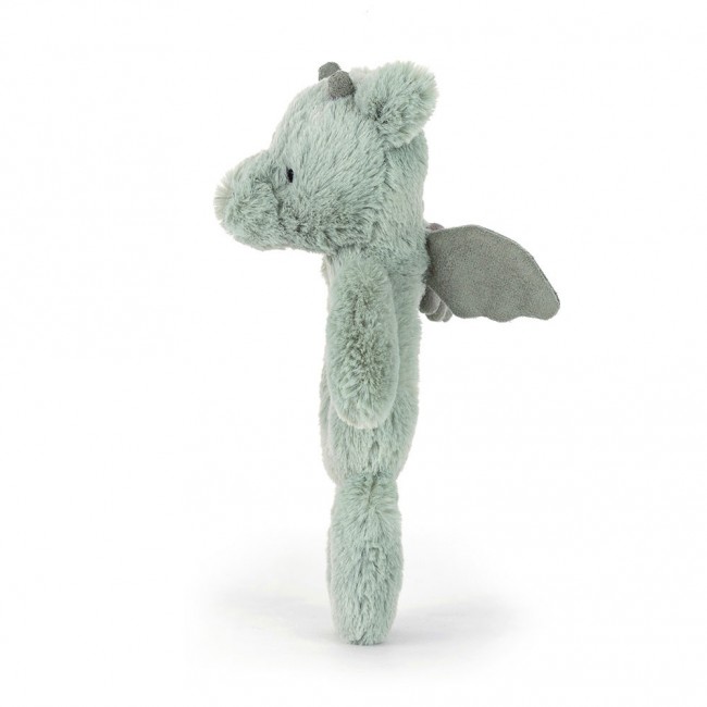 Grzechotka Smok Jellycat - Miętowo-Szara 18 cm