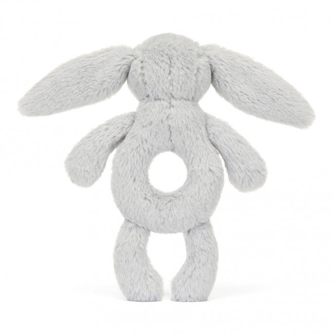 Grzechotka Króliczek Jellycat - Srebrna 18 cm