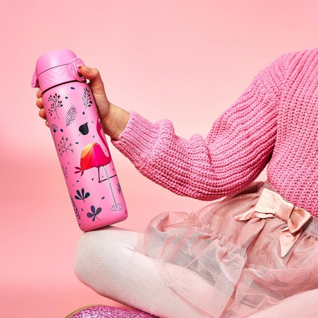 Stalowa butelka 600 ml ION8 - Flamingo