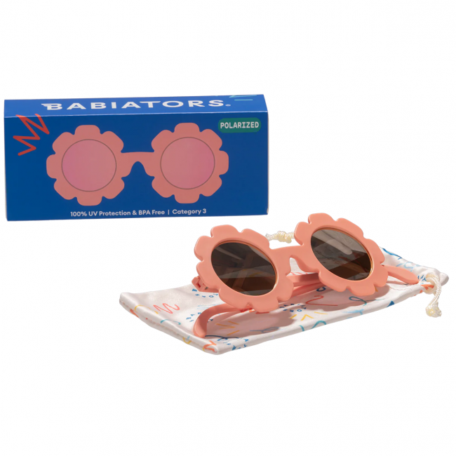 Okularki przeciwsłoneczne z polaryzacją Flower Babiators 6+ - Peachy Keen