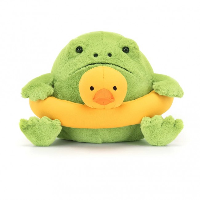 Pluszowa Deszczowa Żaba Ricky z Kaczuszką do Pływania Jellycat 18 cm