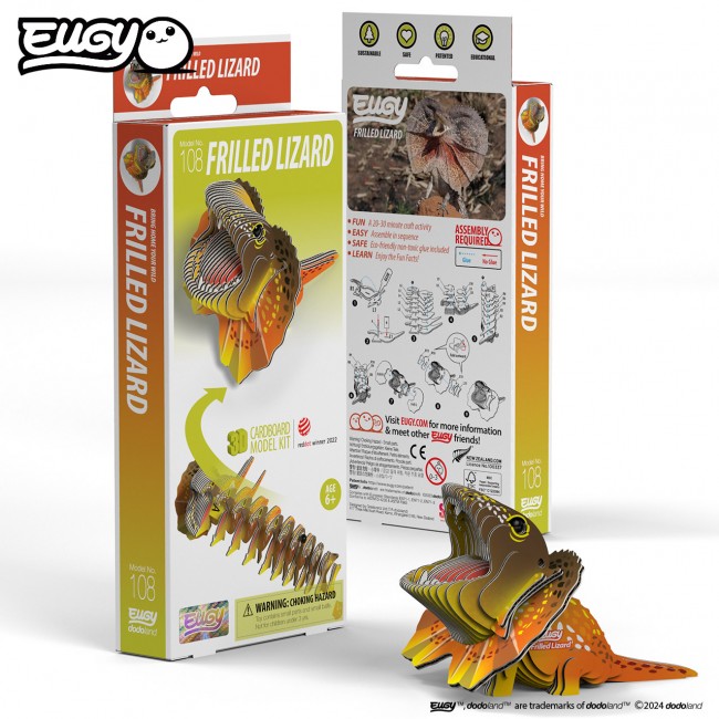 Eko Układanka 3D Eugy - Agama Kołnierzasta