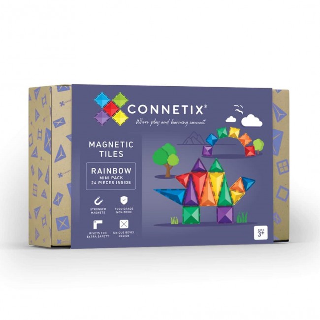 Klocki magnetyczne Connetix - Rainbow Mini Pack 24 el.