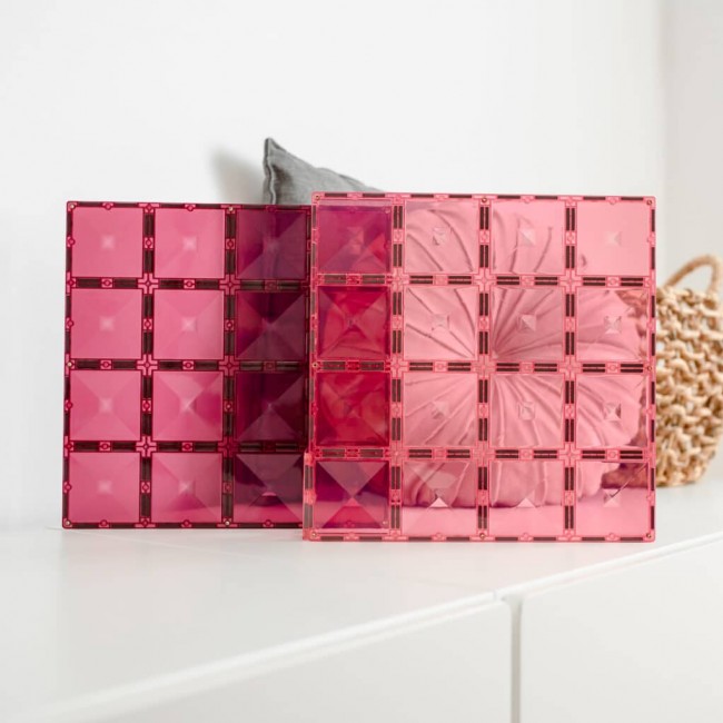 Klocki magnetyczne Connetix - Pastel Pink & Berry Base Plate 2 el.