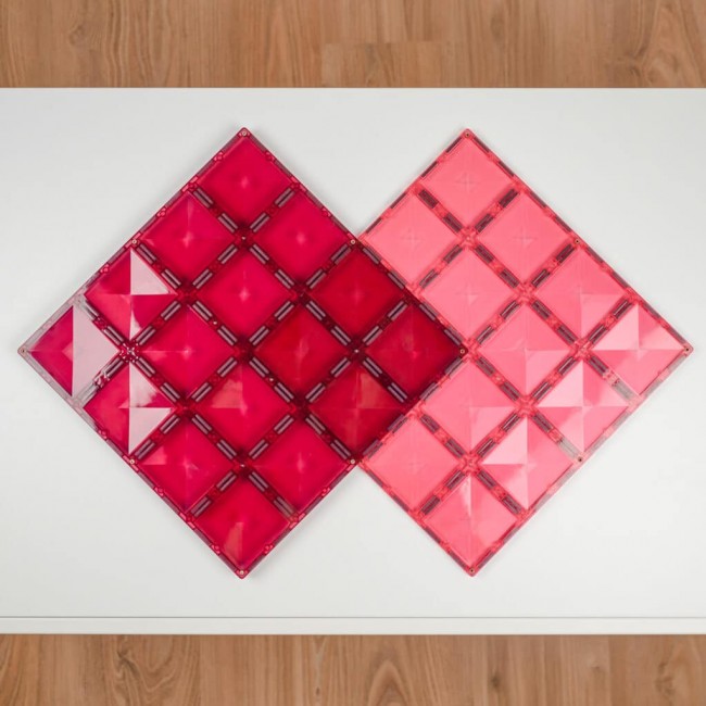 Klocki magnetyczne Connetix - Pastel Pink & Berry Base Plate 2 el.