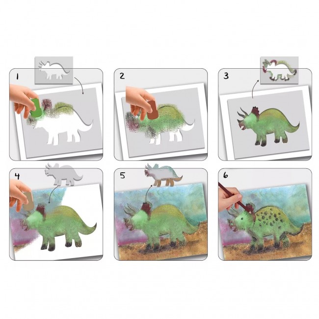 Szablony do malowania Crea Lign' - Dinozaury