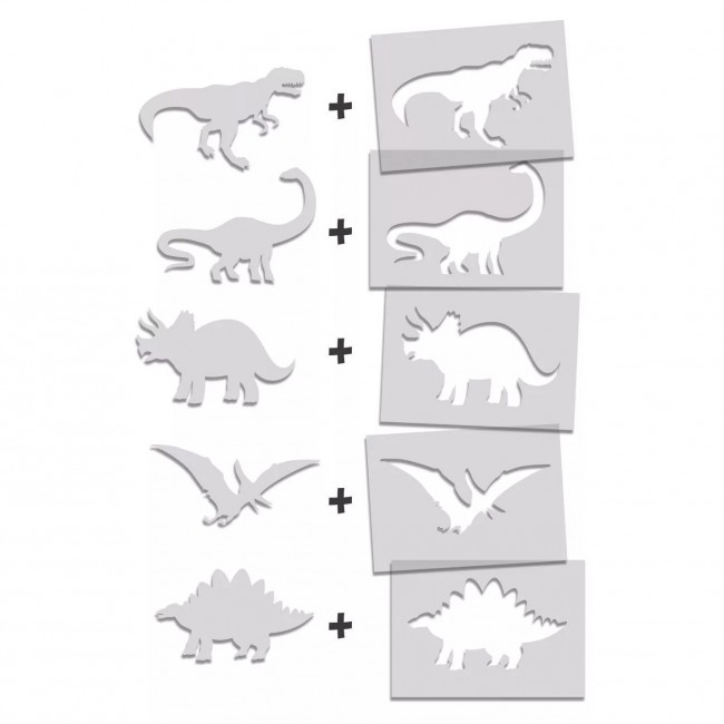 Szablony do malowania Crea Lign' - Dinozaury