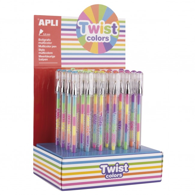 Długopis żelowy Apli - Twist Colors