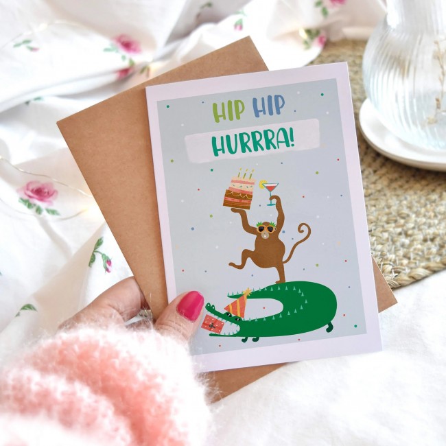 Kartka urodzinowa Cardie - Hip-hip, hurrra!