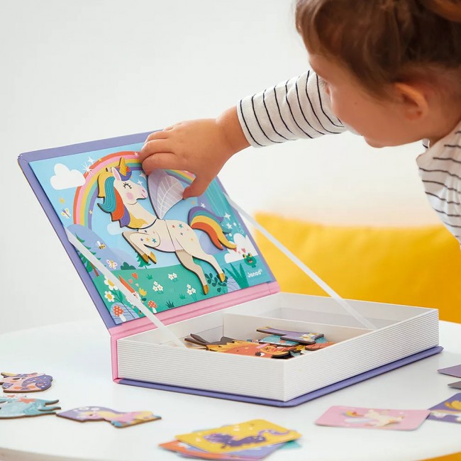 Magnetyczna układanka Magnetibook Janod - Jednorożec