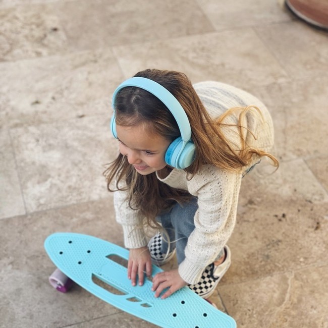 Bezprzewodowe słuchawki dla dzieci Lalarma - Sky Blue
