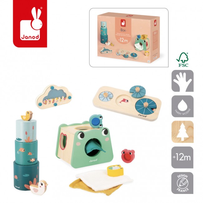 Zestaw zabawek edukacyjnych Janod - Box 12 m+