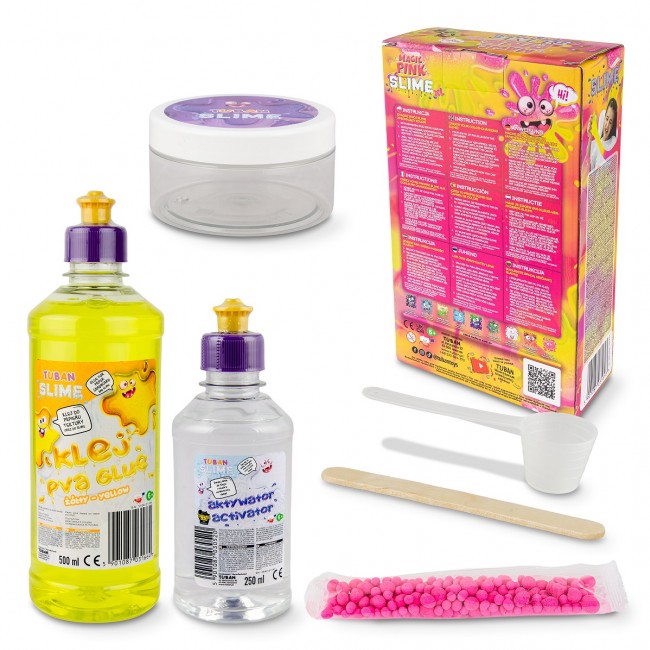 Zestaw DIY TUBAN slime zmieniający kolor - Pink XL