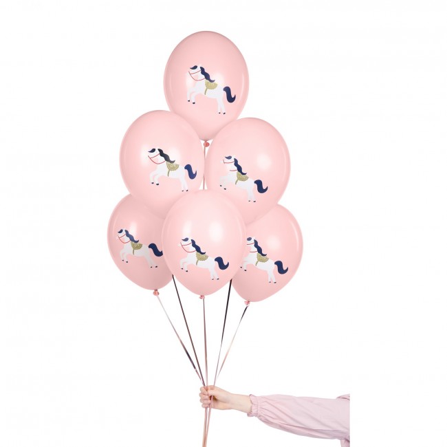 Balony 6 szt Party Deco - Konik 30 cm