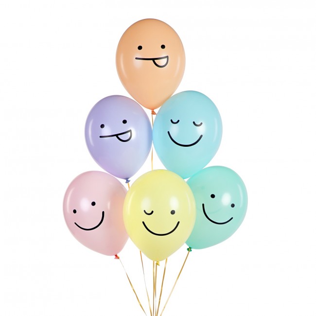 Balony 6 szt Party Deco - Buźki 30cm