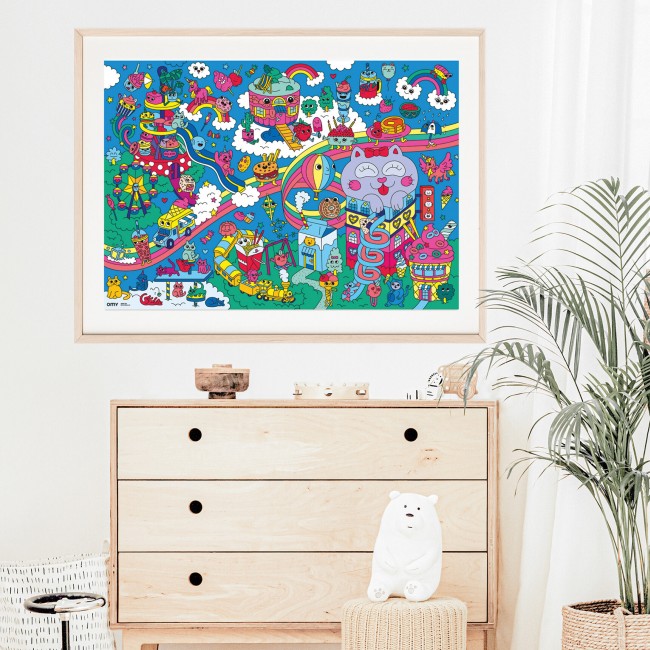 Plakat z naklejkami OMY - Kawaii