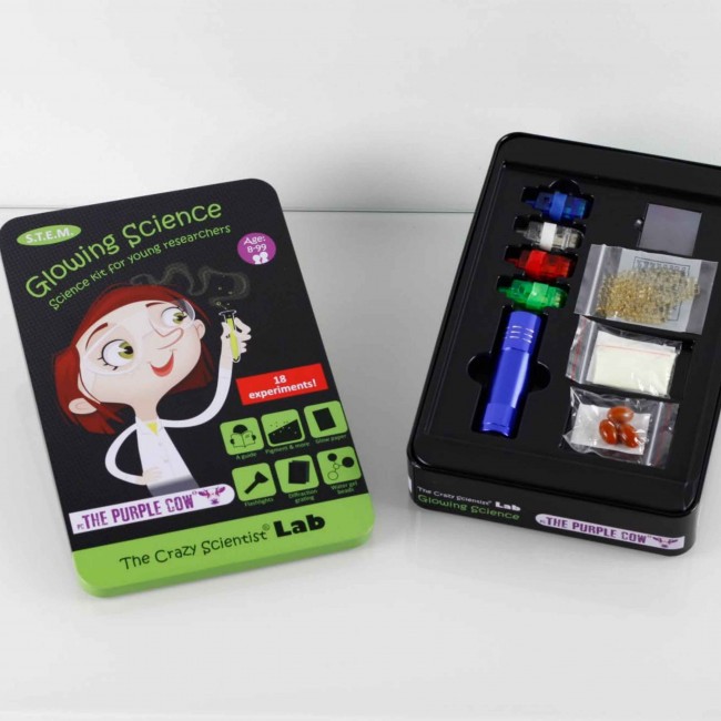 Zestaw do robienia eksperymentów The Purple Cow - Świecące w Ciemności