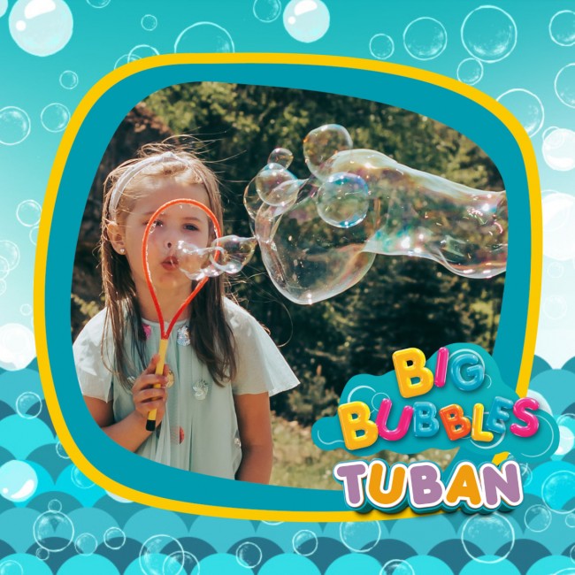 Zestaw obręcz do baniek mydlanych + płyn Tuban 400 ml