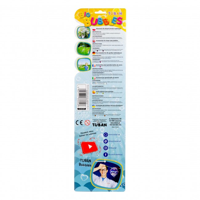 Sznurek do wielkich baniek mydlanych 45 cm + płyn Tuban 400 ml