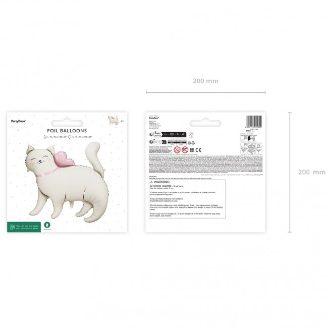 Balon foliowy Party Deco - Kotek 83 x 77 cm