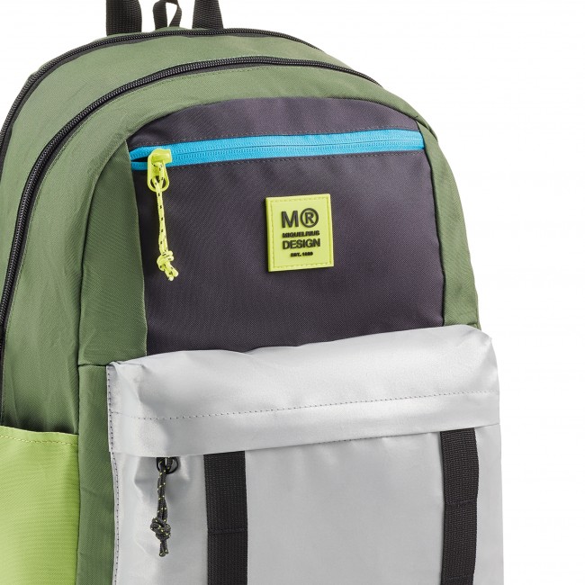 Plecak szkolny trzykomorowy Amsterdam Miquelrius - Rider Green 28L