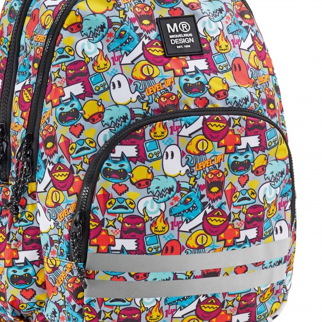 Plecak szkolny trzykomorowy Oslo Miquelrius - Level up! 27L