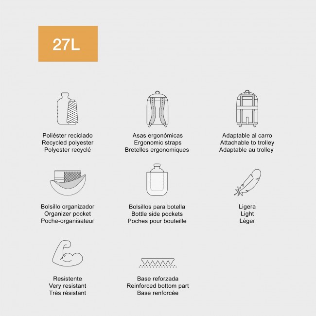 Plecak szkolny trzykomorowy Oslo Miquelrius - Level up! 27L