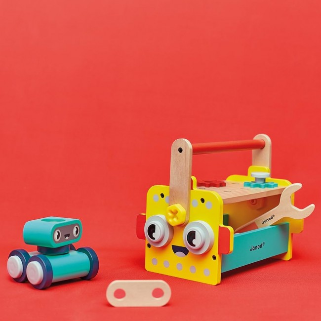 Skrzynka z narzędziami Janod - Robot Brico'kids