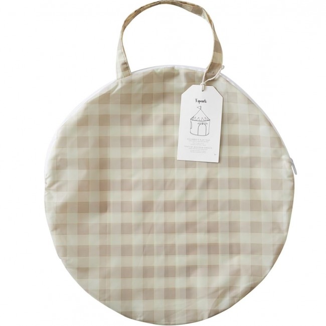 Namiot dla dzieci 3 Sprouts Recycled - Gingham Beige