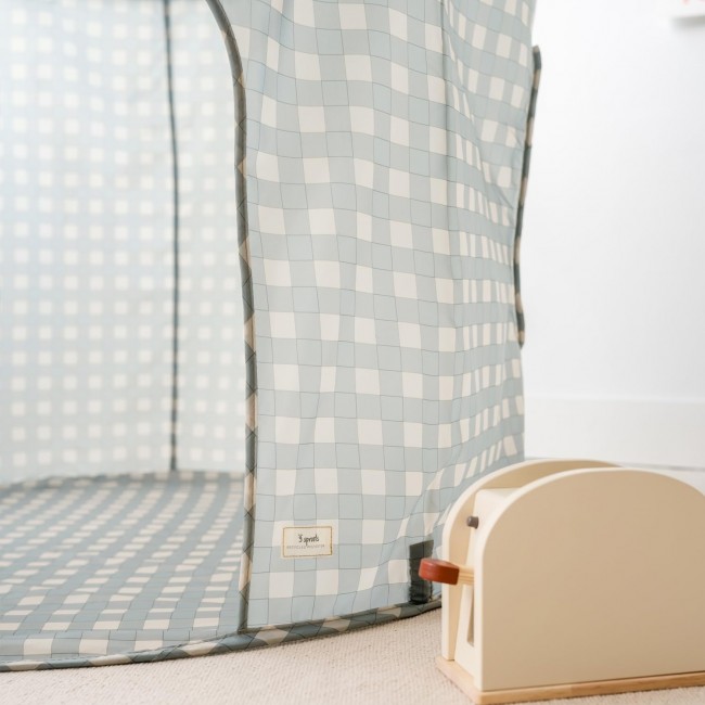 Namiot dla dzieci 3 Sprouts Recycled - Gingham Blue