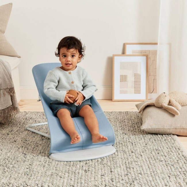 Leżaczek BABYBJORN BLISS WOVEN Petal Quilt - Niebieski
