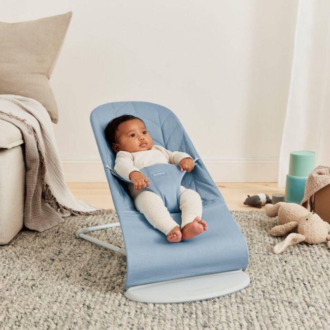 Leżaczek BABYBJORN BLISS WOVEN Petal Quilt - Niebieski