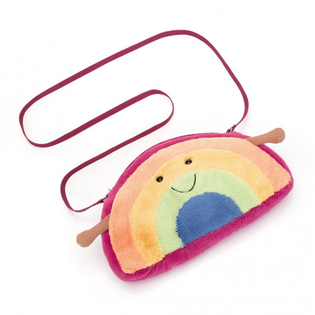 Pluszowa torebka na ramię Jellycat - Uśmiechnięta Tęcza