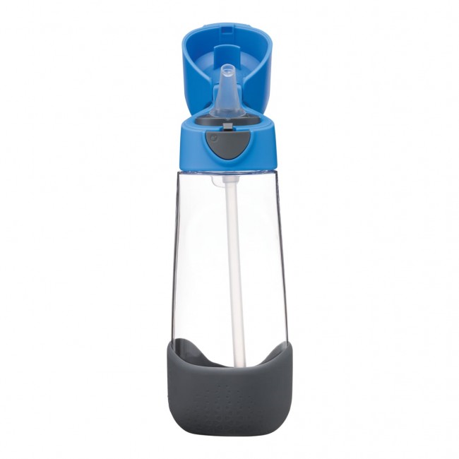 Tritanowa butelka ze słomką 600 ml B.box - Blue Slate