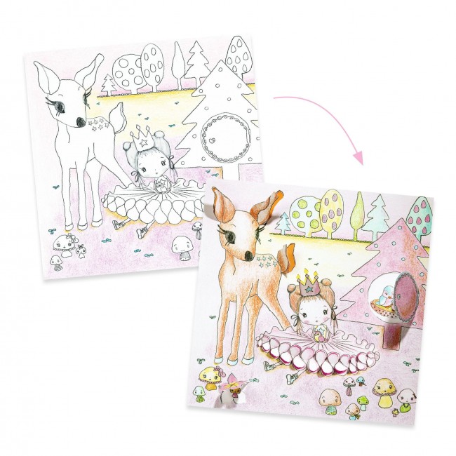 Kolorowanki z okienkami Djeco - Pupi