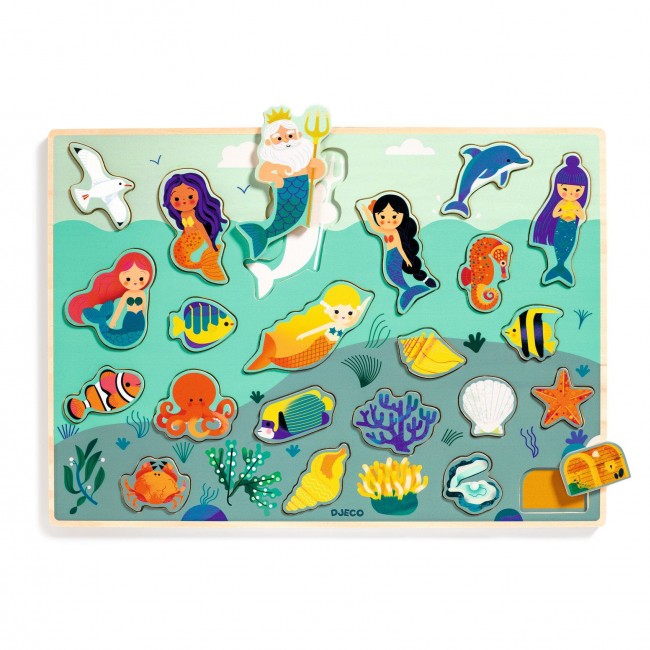 Drewniana układanka Djeco - Ocean