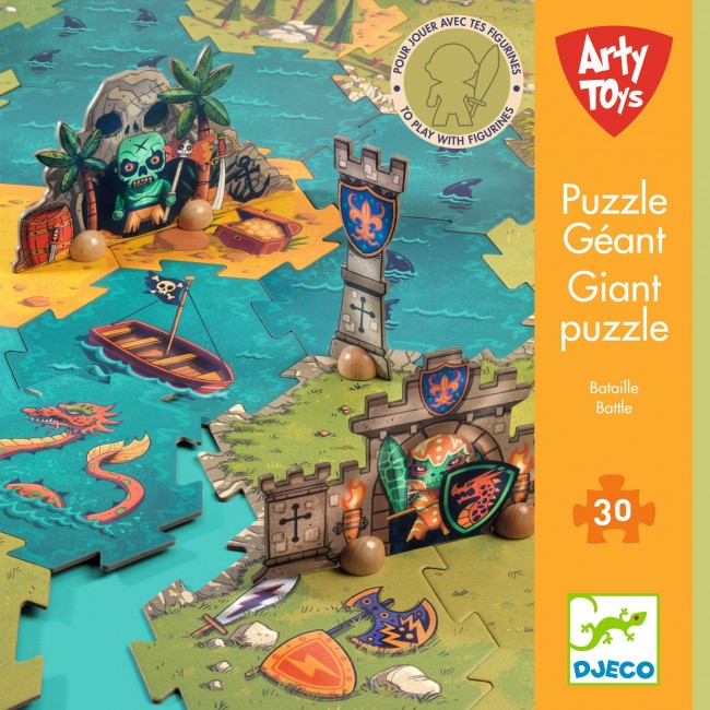 Puzzle tekturowe Arty Toys Djeco - Bitwa