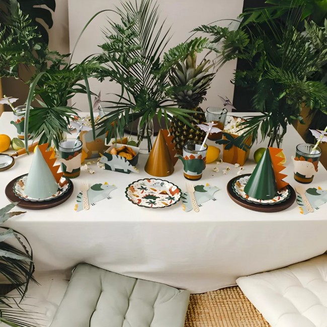 Nakładki na kubki Party Deco - Dinozaur 6 szt.