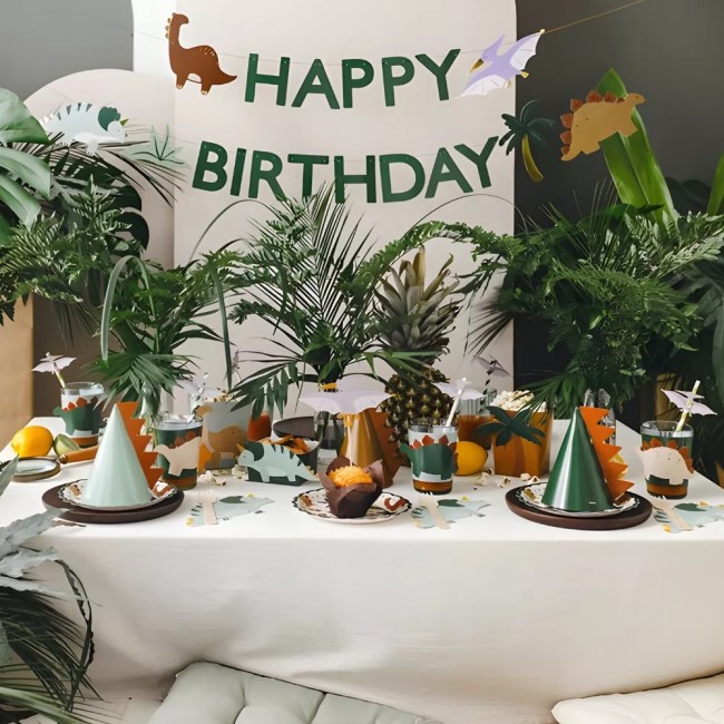 Słomki papierowe 6 szt Party Deco - Pterodaktyl