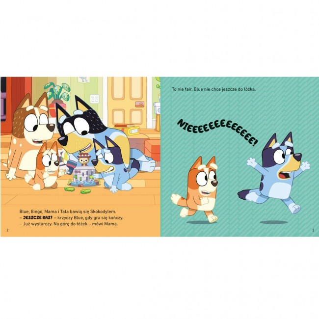 Książka "Bluey. Dobranoc, owocowy nietoperzu." Wydawnictwo Harperkids