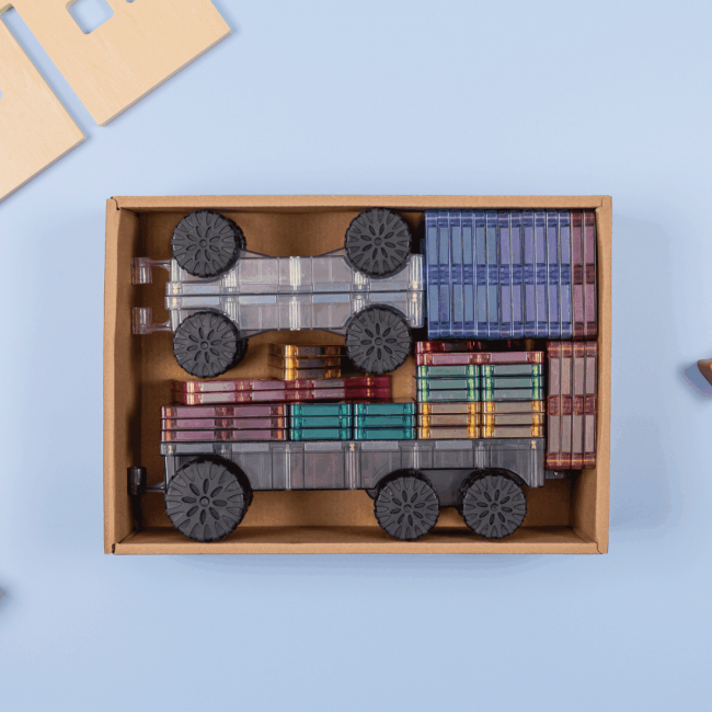 Klocki magnetyczne Connetix - Pastel Transport Pack 50 el.