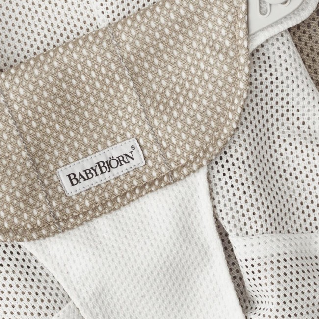 Poszycie do leżaczka BABYBJORN Balance Soft Mesh - Szary Beż/Biały